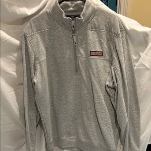 Vineyard Vines Men's Light Gray Zip-Up Sweater
